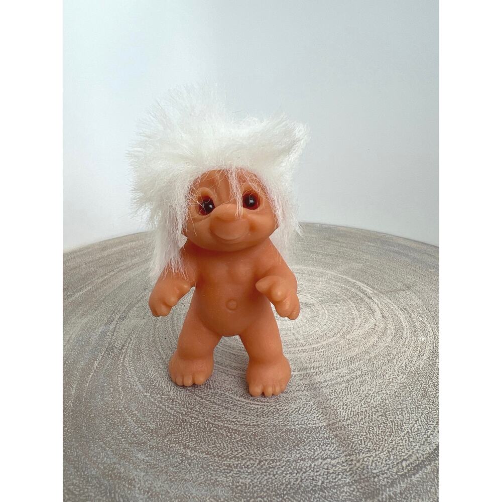 DAM Troll 3” Toddler Baby White Hair 1985 Adorable Norfin Troll Babies